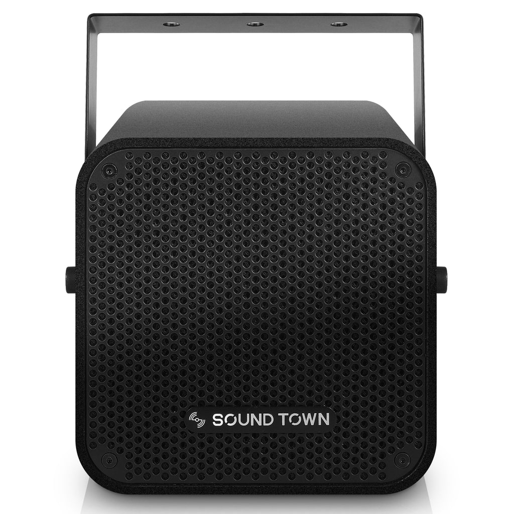 Sound Town CARME-105BNIX Compact 2-way 5” Coaxial Loudspeaker w/ 5” Woofer & Speed Mounting Bracket for Installation, Bar, Church - Front Pane