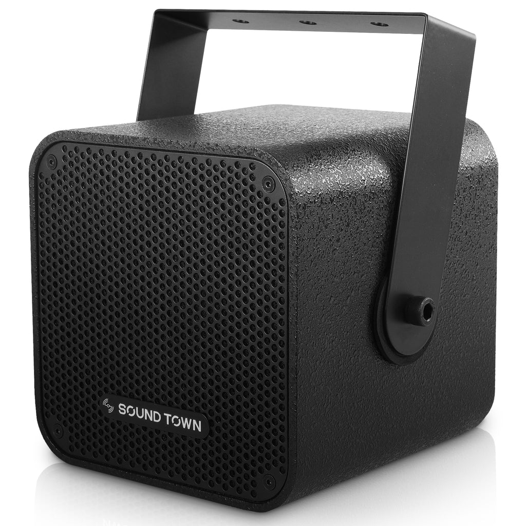 Sound Town CARME-105BNIX Compact 2-way 5” Coaxial Loudspeaker w/ 5” Woofer & Speed Mounting Bracket for Installation, Bar, Church - Right Panel