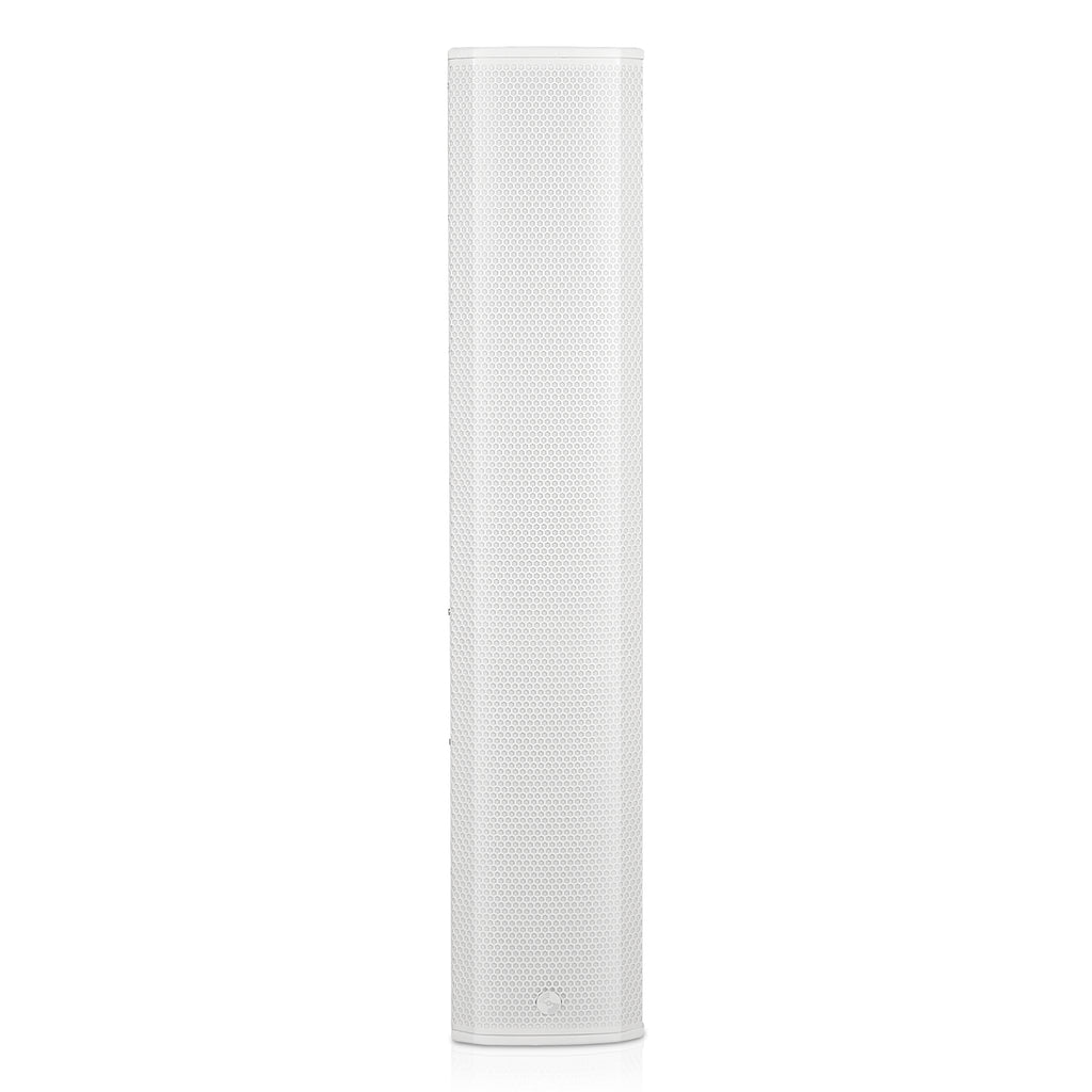 Sound Town CARPO-K12WPW | High-Power Powered Wall-Mount Column Line Array Speaker W/ 6x5" Woofers, Dual Compression Drivers, Class-D W/DSP, TWS, Plywood, White - Front View