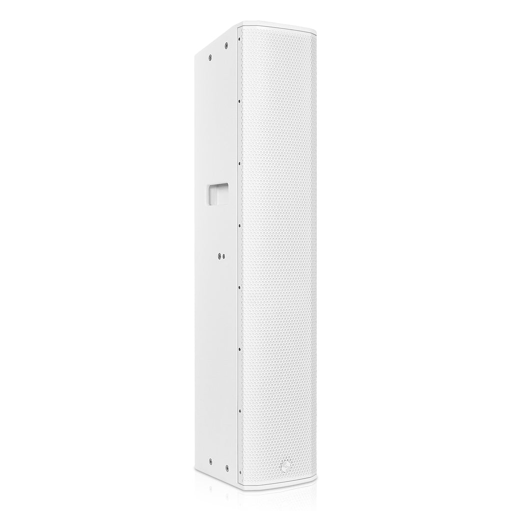 Sound Town CARPO-K12WPW | High-Power Powered Wall-Mount Column Line Array Speaker W/ 6x5" Woofers, Dual Compression Drivers, Class-D W/DSP, TWS, Plywood, White - Right View
