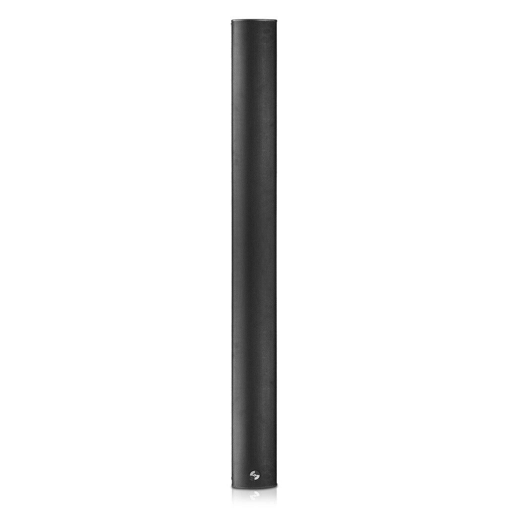 Sound Town CARPO-M106B-R | REFURBISHED: Weather-Resistant Compact Aluminum Line Array Column Speaker with Wall Mount Bracket, 10 x 3" Woofers, 6 x 1.2" Tweeters, Black - Front View