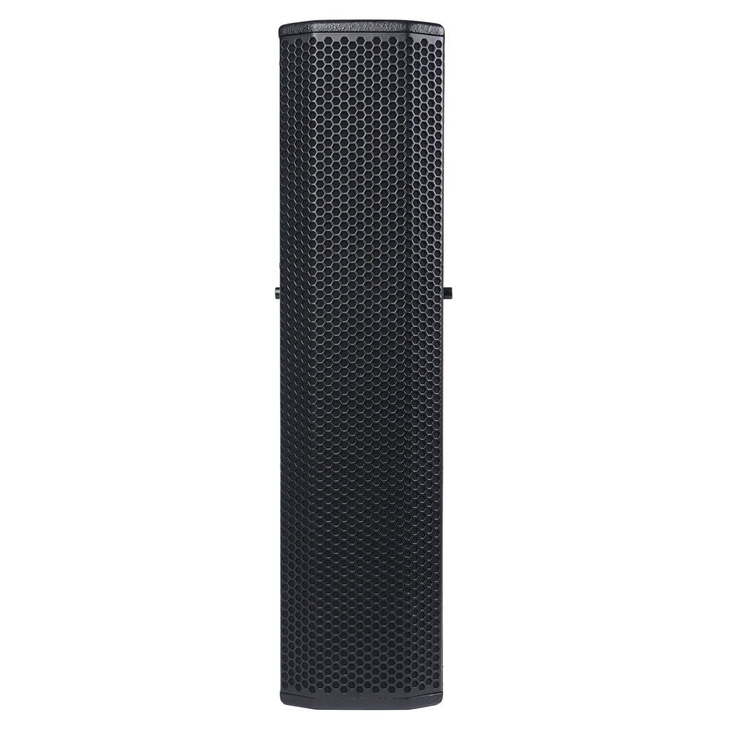 Sound Town CARPO-M12V5 | CARPO Series Pair of Passive Wall-Mount Column Mini Line Array Speakers with 4 x 5” Woofers, Black for Live Event, Church, Conference, Lounge, Installation - Front Panel