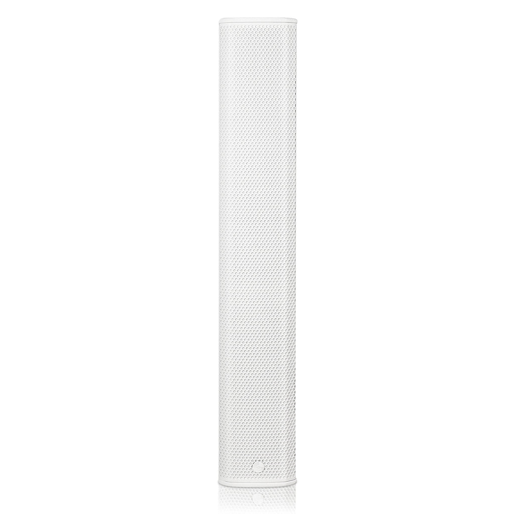 Sound Town CARPO-P12W | High-Power 1300W Passive Column Line Array Speaker with 6x5" Woofers, Birch Plywood, Wall Mount, for Installations, White - Front View