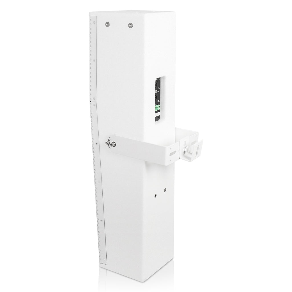 Sound Town CARPO-P6SLW | High-Power 900W Passive Slant Column Line Array Speakers with 4x5" Woofers, Birch Plywood, Asymmetrical Vertical Coverage, White-Flexible Mounting Options
