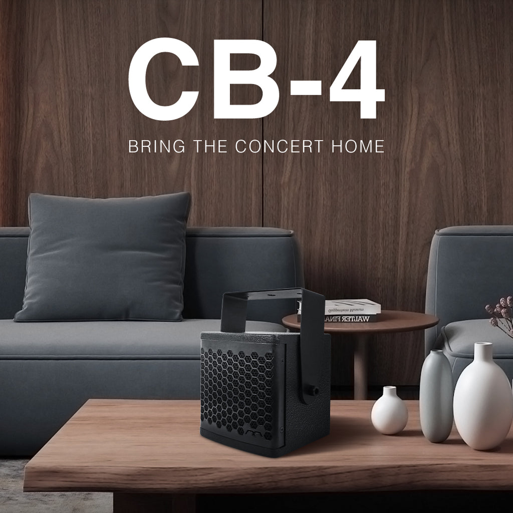 Sound Town CB-4 | MODE Audio 4-Inch Full-Range Loudspeaker, with LaVoce Neodymium Driver, Birch Plywood, U Bracket, Black - Home Audio, Compact & Lightweight