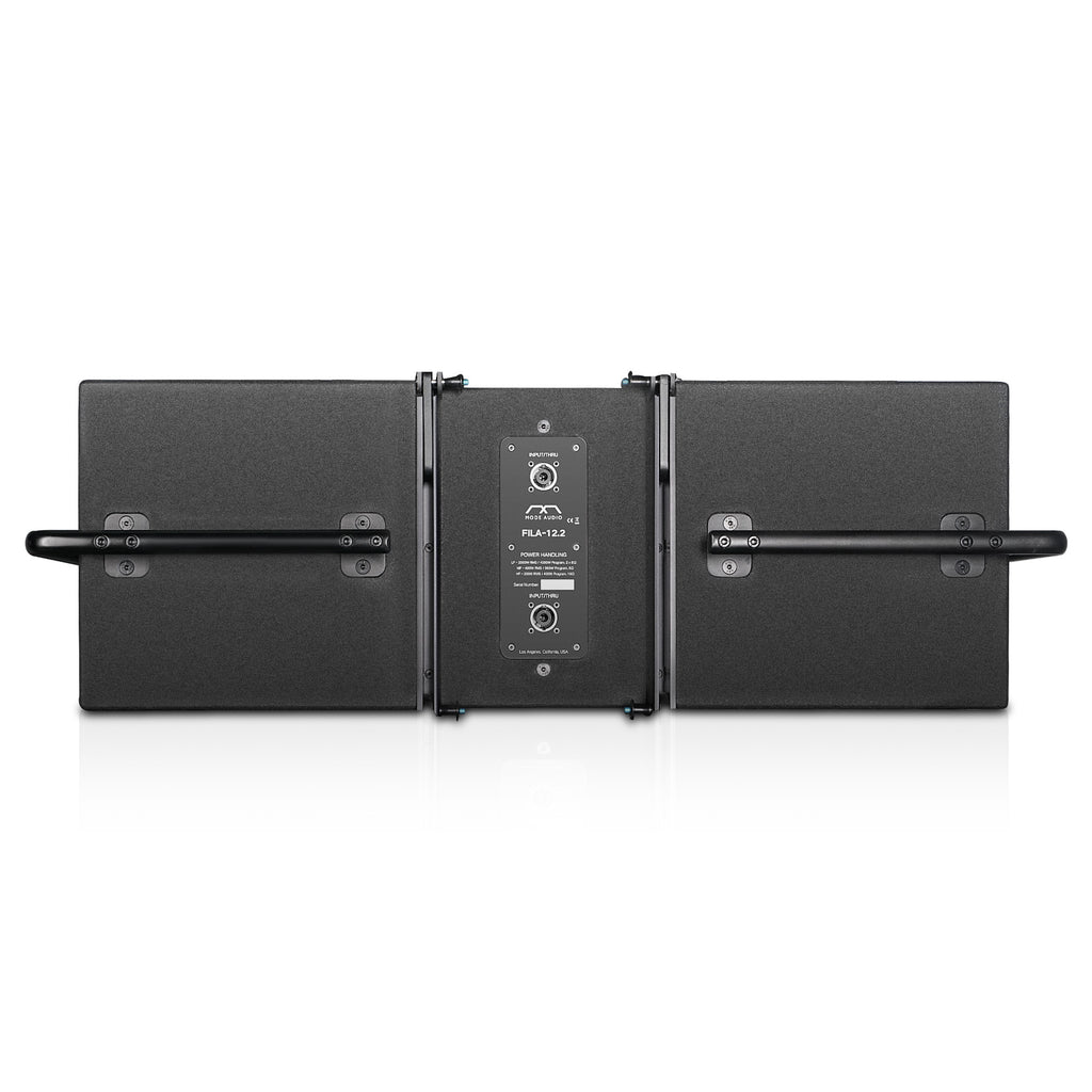 MODE Audio FILA-12.2 | FILA Series Dual 12" Three-Way High Power Full-Range Variable Curvature Line Array Loudspeakers, with Italian-Made FaitalPRO Neodymium Drivers, Baltic Birch Plywood, Black - Back Panel