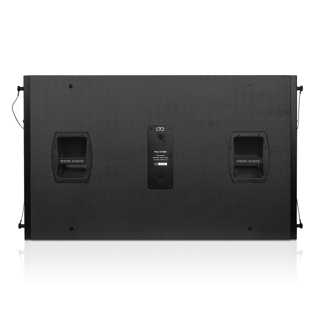 Sound Town FILA-218SB | MODE Audio Series 2x18" 6400 Watts High Power Line Array Subwoofer with Built-In Italian Neodymium LF Drivers, Birch Plywood, Black - Back