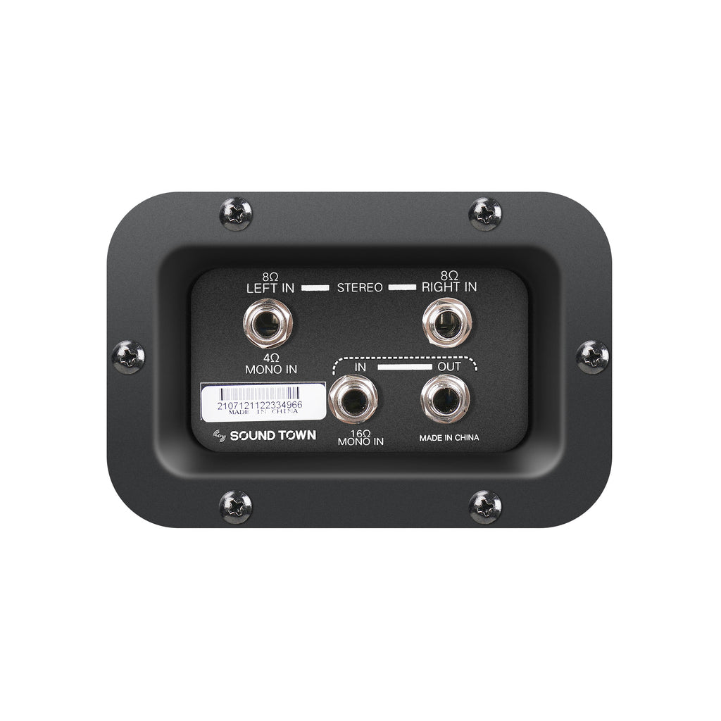 Sound Town GUC212BK-EC-R | REFURBISHED: 2x12" Empty Guitar Speaker Cabinet, Birch Plywood, Black, Wheat Cloth Grill, Front or Rear Loading, Compatible with Celestion/Eminence Speakers - 1/4" Input & Outputs