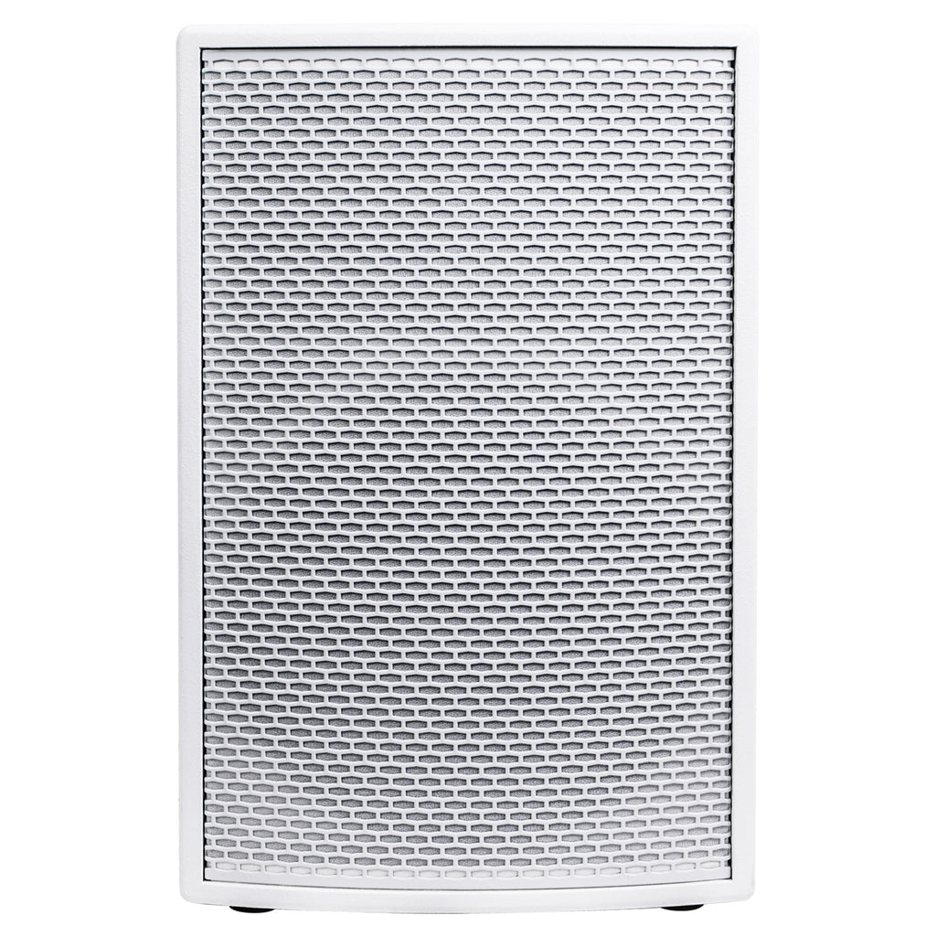 Sound Town KALE-112WPW-PAIR | KALE Series 2-Pack 12” 700W Powered DJ PA Speaker with Bluetooth and 3-Channel Mixer, for Mobile DJ, Live Sound, Karaoke, Bar, Church, White - Front Panel