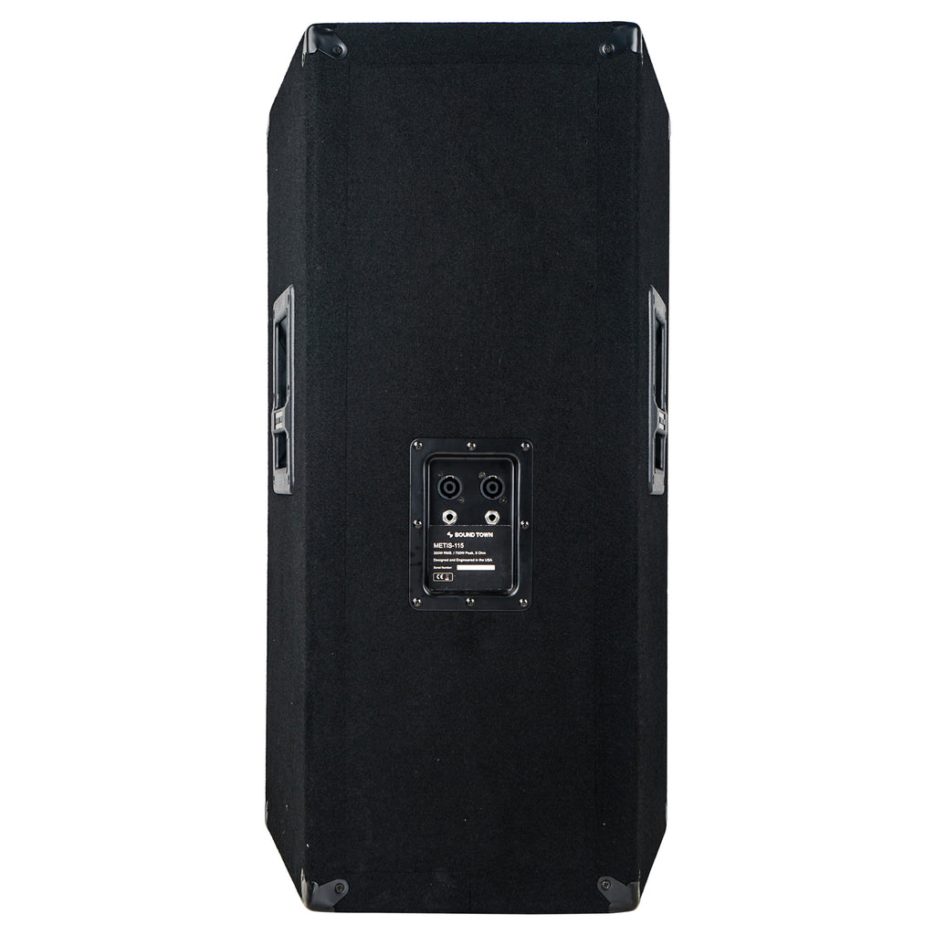 Sound Town METIS-115-R | REFURBISHED: METIS Series 15” 700W 2-Way Full-range Passive DJ PA Pro Audio Speaker with Compression Driver for Live Sound, Karaoke, Bar, Church - Back Panel