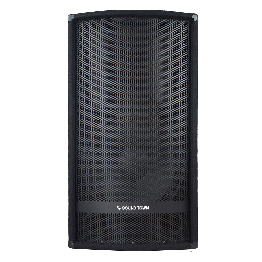 Sound Town METIS-115-R | REFURBISHED: METIS Series 15” 700W 2-Way Full-range Passive DJ PA Pro Audio Speaker with Compression Driver for Live Sound, Karaoke, Bar, Church - Front View