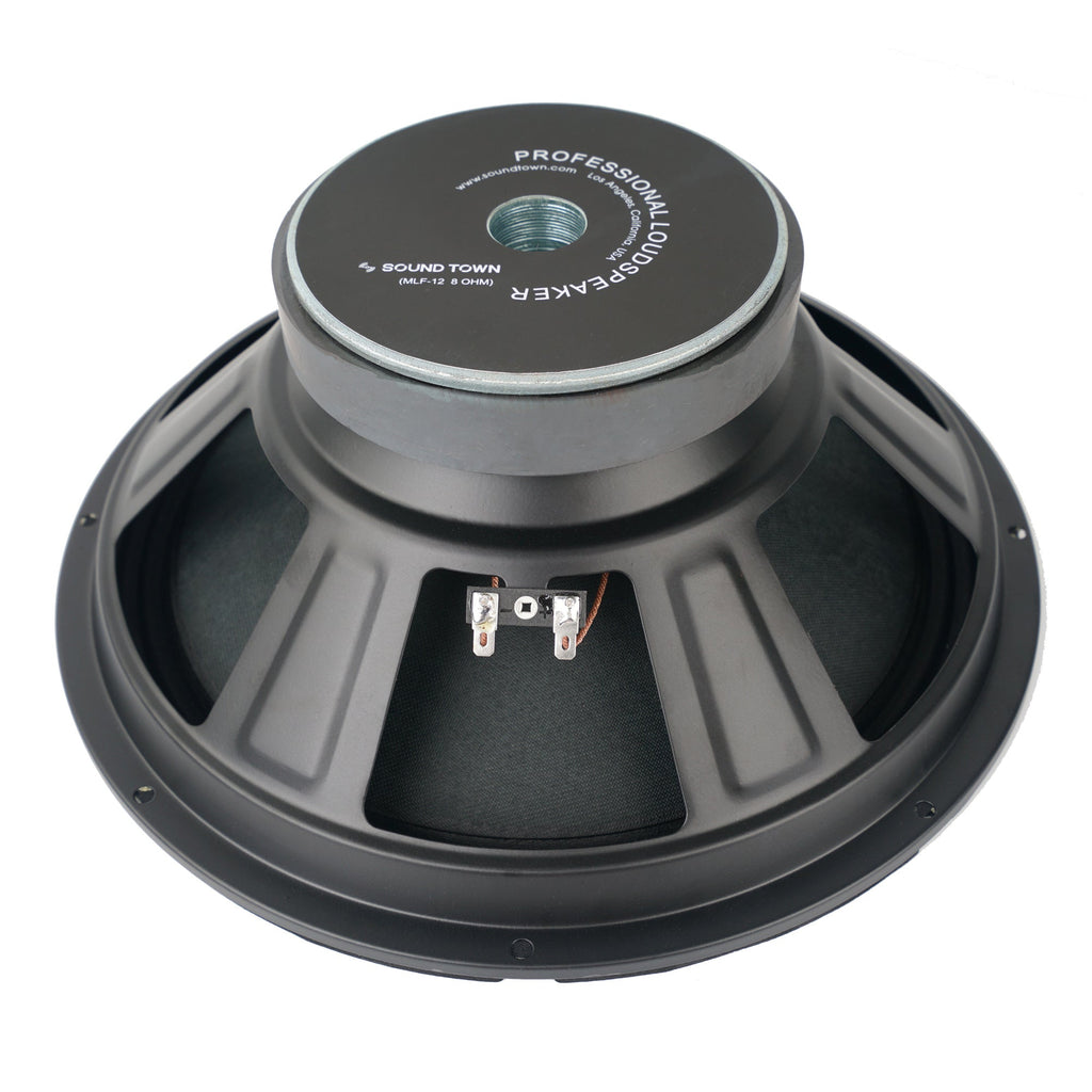 Sound Town MLF-12-R | REFURBISHED: 12" Raw Woofer Speaker, 250 Watts Pro Audio PA DJ Replacement Low Frequency Driver - 8 ohms