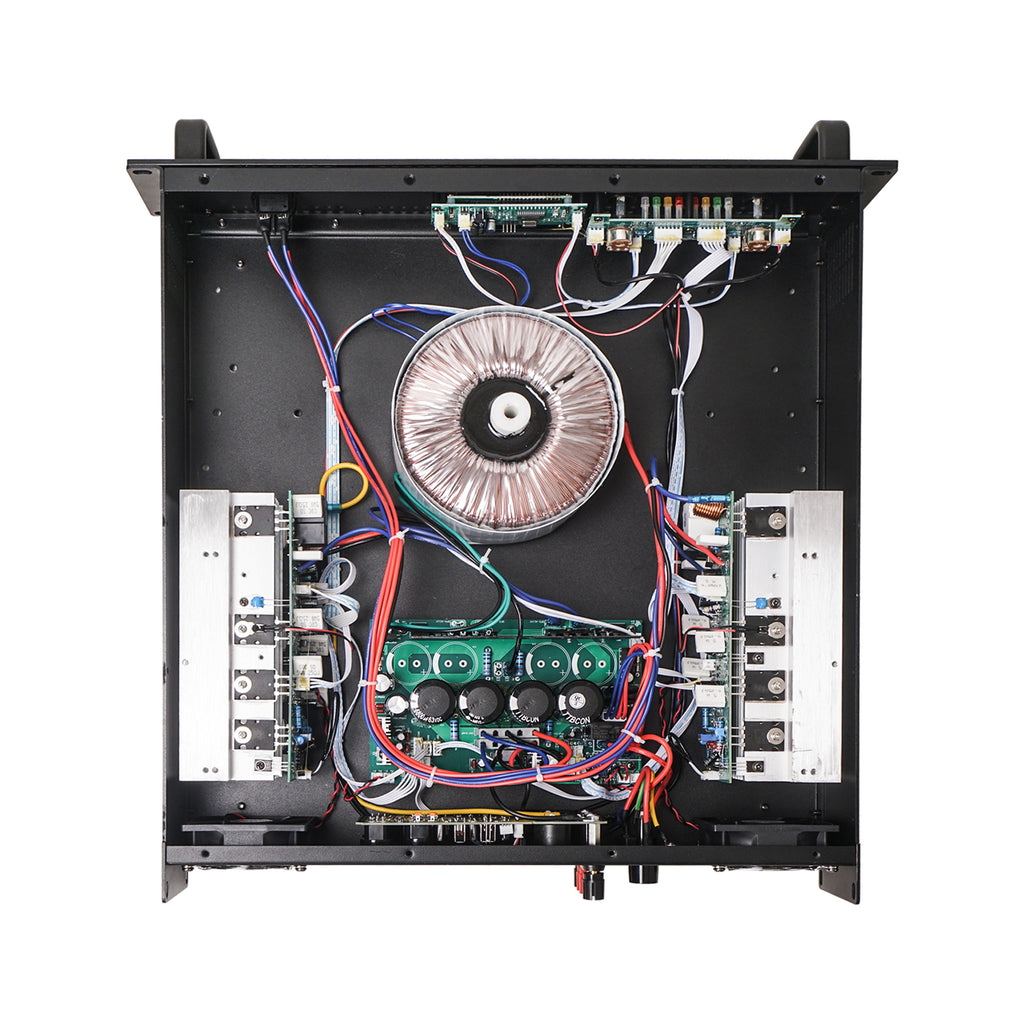 Sound Town NIX-A3PRO 2-Channel 1100W Rack Mountable Professional Power Amplifier with Low Pass Filter, LCD Display-Inside