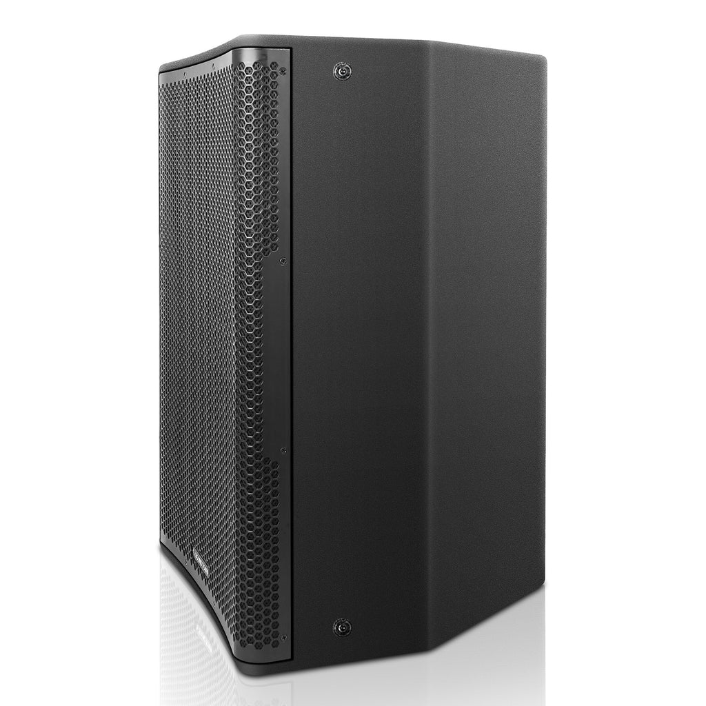 Sound Town OBERON-115PW-R | REFURBISHED: OBERON Series 15" 1400W Powered PA/DJ Speaker w/ 2-Channel Mixer and Onboard DSP, TWS Bluetooth, Plywood, Black - Side Panel