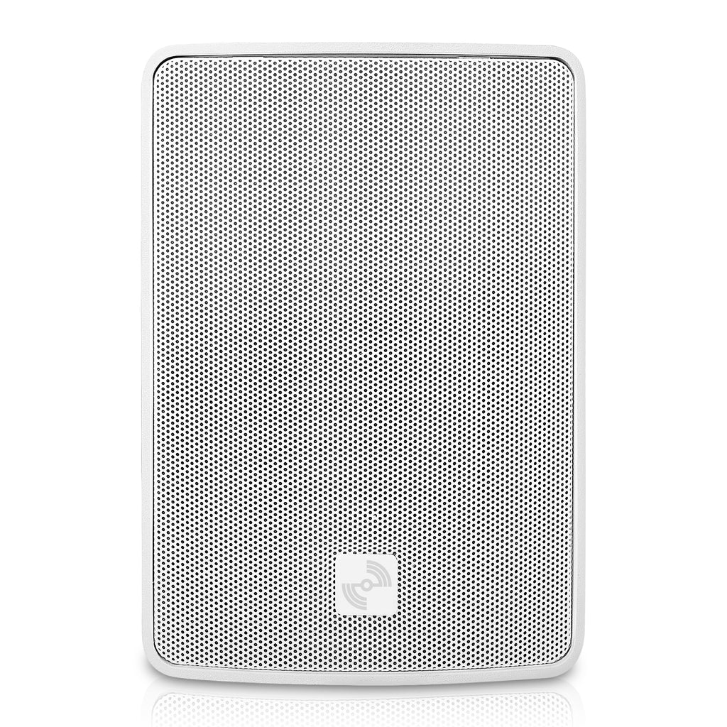Sound Town PAC180X6TV4W | Pair of 4.5" Weather-Resistant Surface-Mount Speakers, Indoor/Outdoor, 70V/100V/8ohm, for Home & Commercial Installation, White - Front Panel