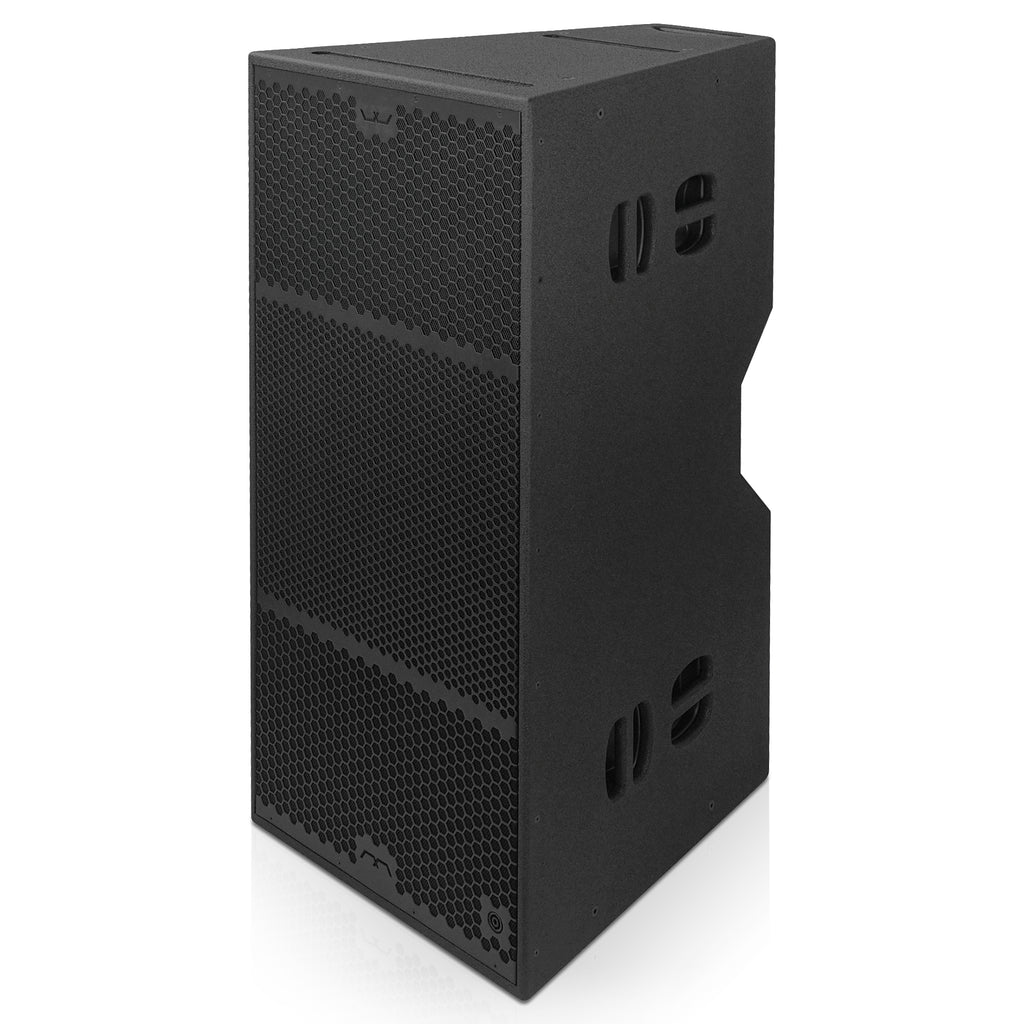 PIL-218SB | MODE Audio Series 2x18" 4000 Watts High Power Line Array Subwoofer with Built-In Italian Neodymium LF Drivers, Birch Plywood, Black-Left Side