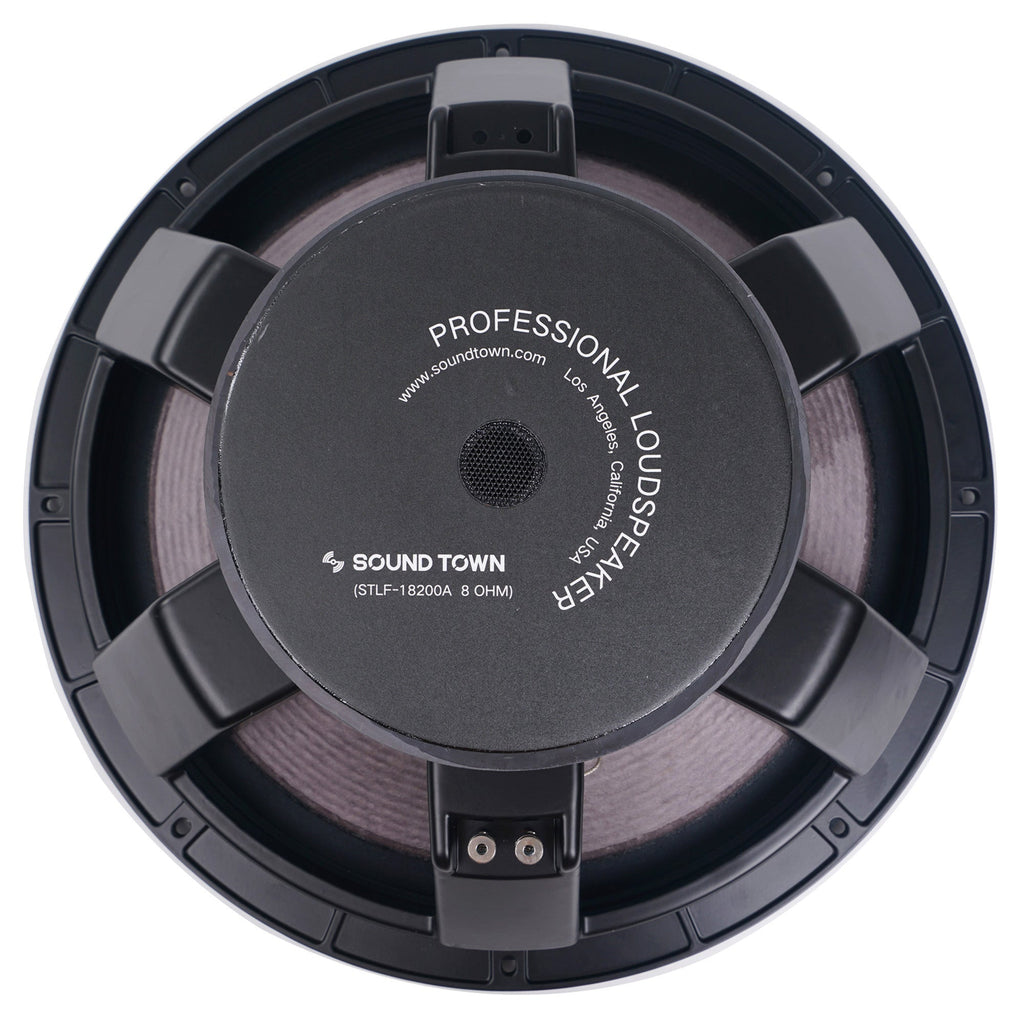 Sound Town STLF-18200A-R | REFURBISHED: 18" Cast Aluminum Frame High-Power Raw Woofer Speaker, 800 Watts Pro Audio PA DJ Replacement Subwoofer Low Frequency Driver - Back View