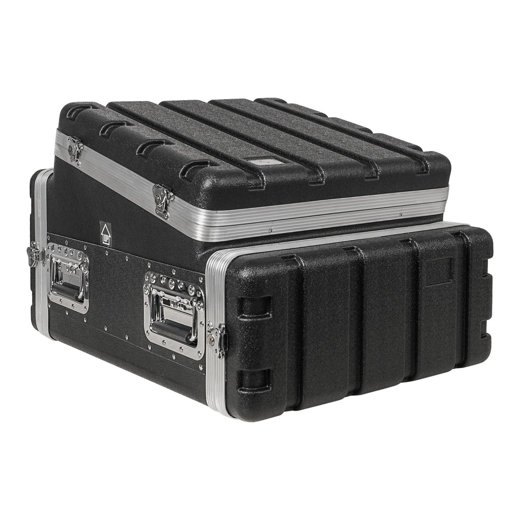 Sound Town STMR-A10X4U | Lightweight and Compact 4U ATA ABS Rack Case, with Slant Mixer Top, 21" Depth, 10U Top and 4U Side Spaces