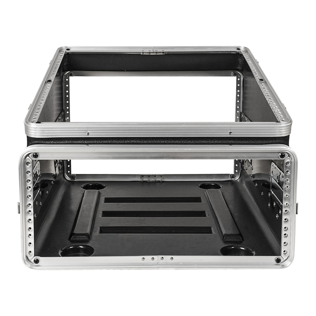 Sound Town STMR-A10X4U | Lightweight and Compact 4U ATA ABS Rack Case, with Slant Mixer Top, 21" Depth, 10U Top and 4U Side Spaces- Rack-Mountable