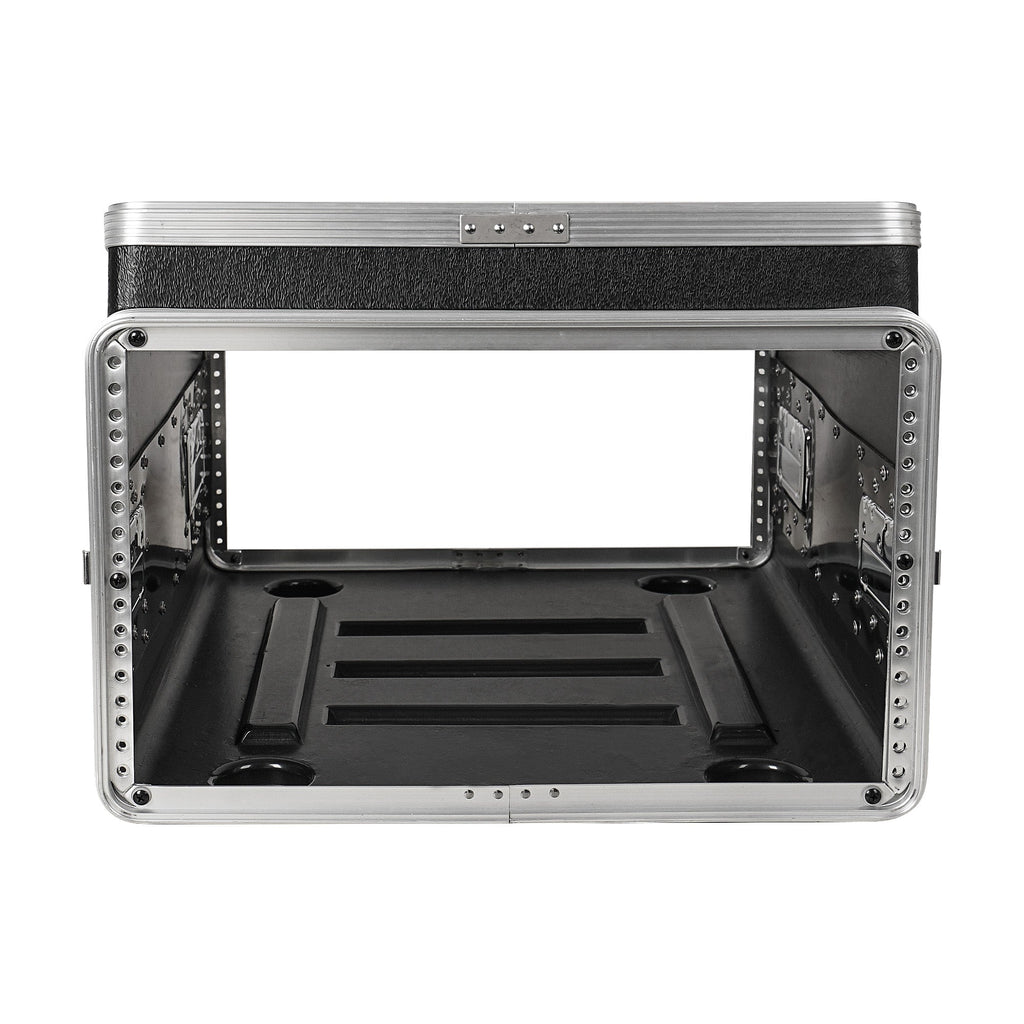 Sound Town STMR-A10X4U-R | REFURBISHED: Lightweight and Compact 4U ATA ABS Rack Case, with Slant Mixer Top, 21" Depth, 10U Top and 4U Side Spaces-Internal Compartment
