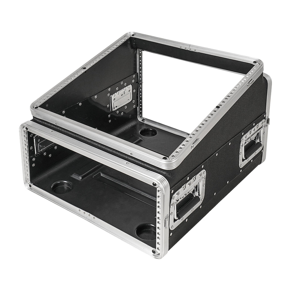 Sound Town STMR-A10X4U-R | REFURBISHED: Lightweight and Compact 4U ATA ABS Rack Case, with Slant Mixer Top, 21" Depth, 10U Top and 4U Side Spaces-without Covers Right View