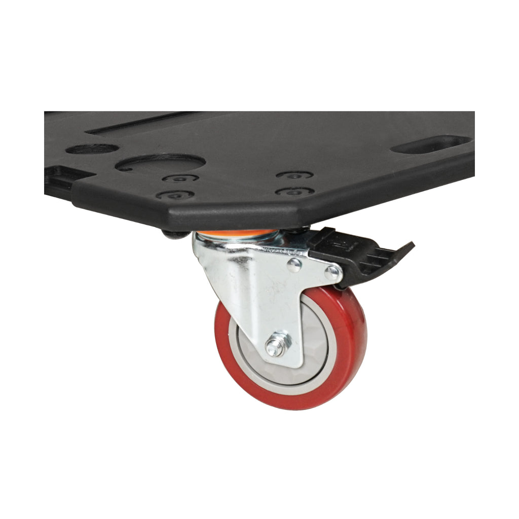 Sound Town STRC-ACB2-R | REFURBISHED: Plywood Caster Board for Road/Rack Cases, w/ 4-inch Wheels and Brakes