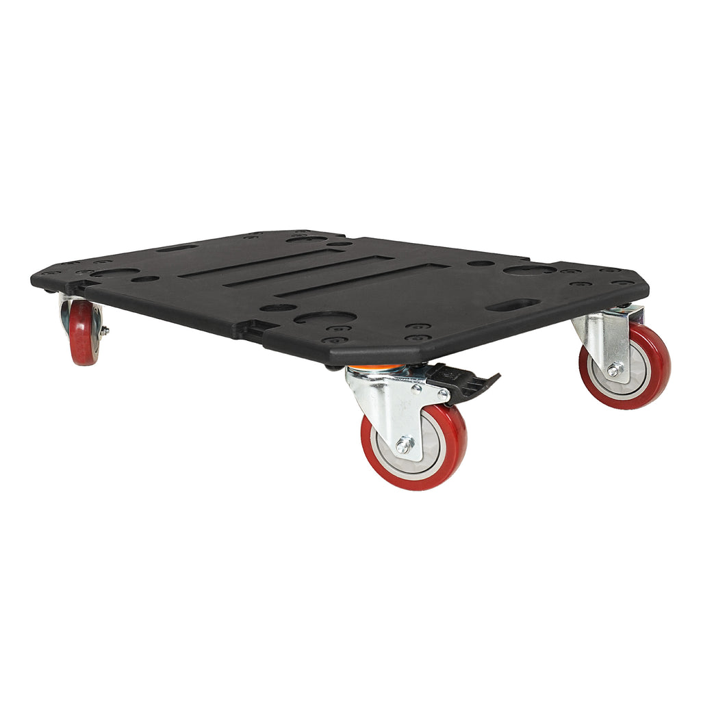 Sound Town STRC-ACB2-R | REFURBISHED: Plywood Caster Board for Road/Rack Cases, w/ 4-inch Wheels and Brakes for Transport