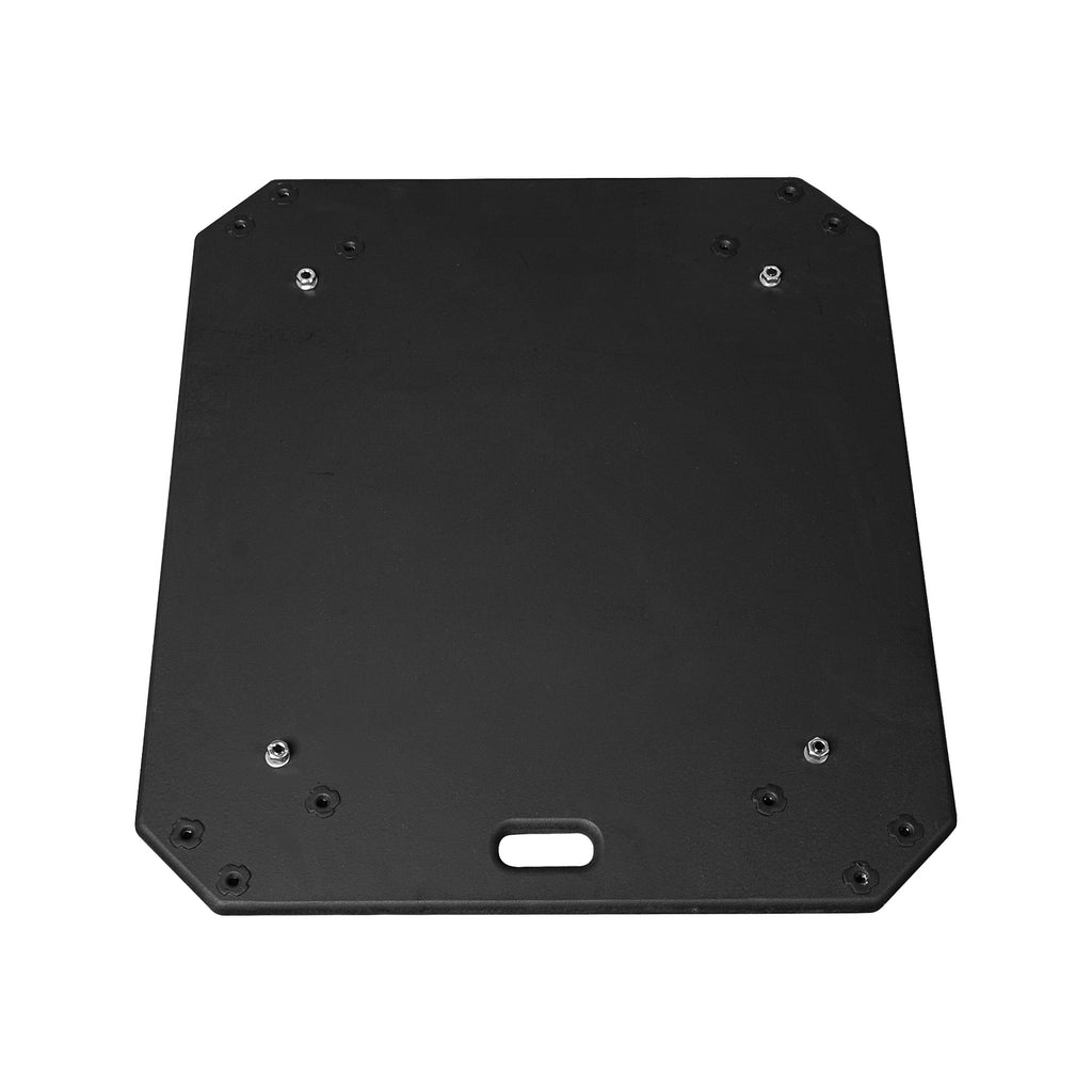 Sound Town STRC-CB-R | REFURBISHED: Sturdy Replacement Plywood Caster Board for Road/Rack Case, with 4-inch Wheels and Brakes, Premium Wood
