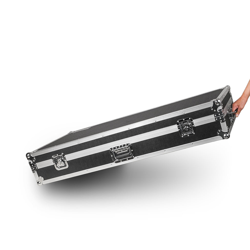 Sound Town STRC-KB76W-R | REFURBISHED: Plywood 76-Note Keyboard ATA Flight Case, with Recessed Wheels, Handles and Latches, High-density Foam Interior for Convenient Transportation