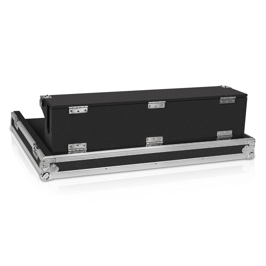 Sound Town STRC-M32DH-R | REFURBISHED: ATA Plywood Mixer Case with Interior Foam Protection, Dog House and Caster wheels for Midas M32 Mixer Console - Back View
