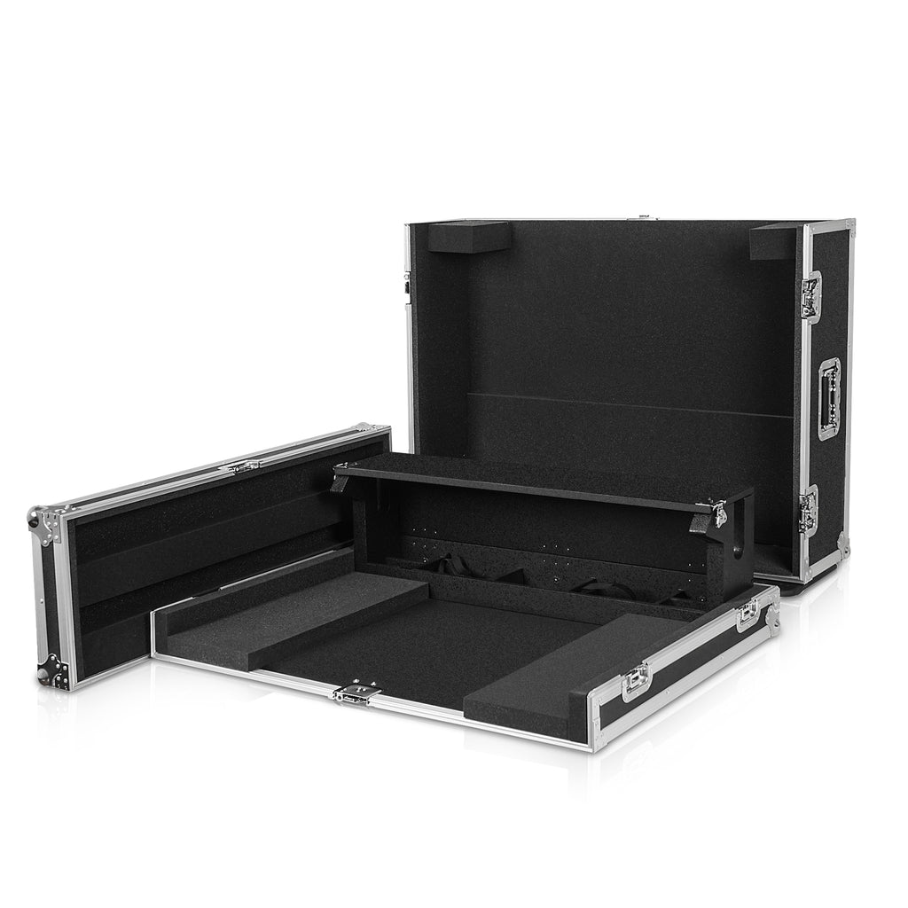 Sound Town STRC-M32DH-R | REFURBISHED: ATA Plywood Mixer Case with Interior Foam Protection, Dog House and Caster wheels for Midas M32 Mixer Console - Removable Front and Top Lids