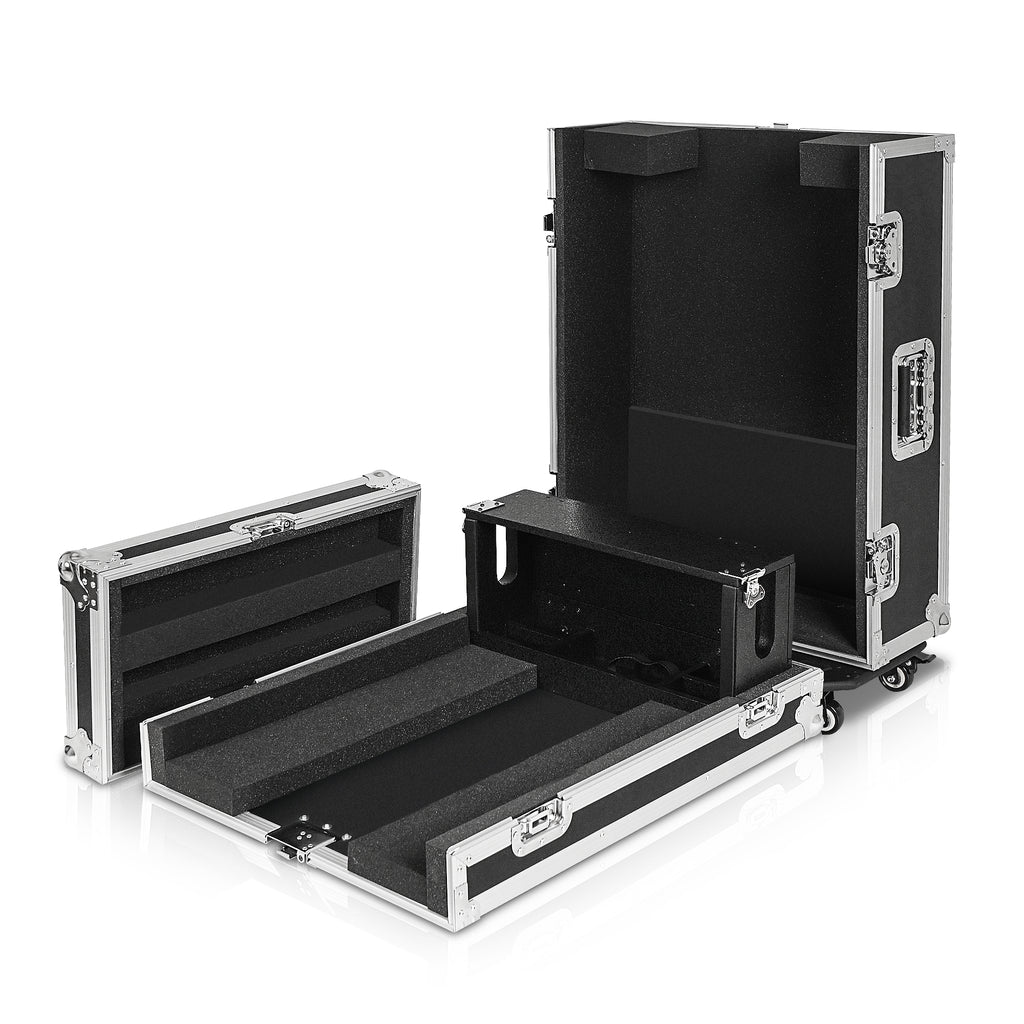 Sound Town STRC-M32RDH | ATA Plywood Mixer Case with Interior Foam Protection, Dog House and Caster wheels for Midas M32R Mixer Console - Durable EVA Foam Interior Padding