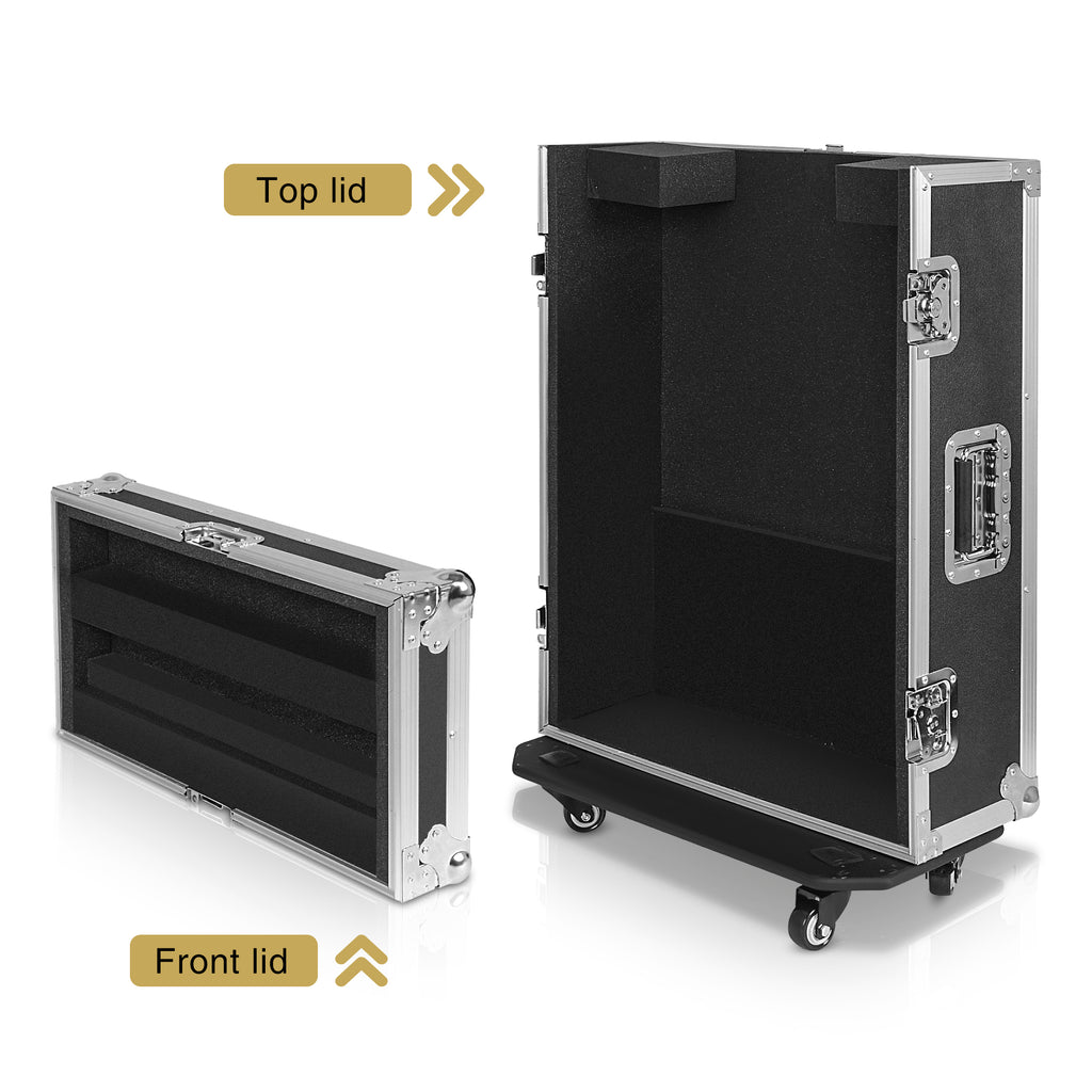 Sound Town STRC-M32RDH | ATA Plywood Mixer Case with Interior Foam Protection, Dog House and Caster wheels for Midas M32R Mixer Console - Removable Front and Top Lids