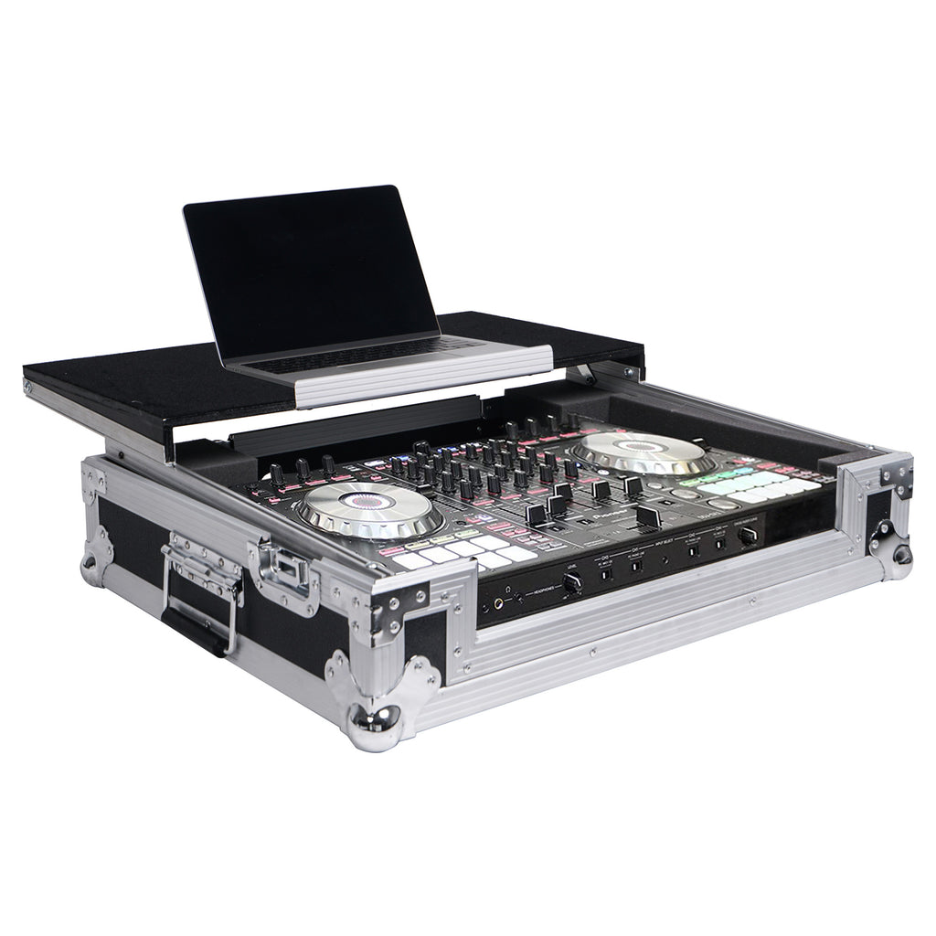 Sound Town STRC-SRLT Refurbished DJ Controller Road Case with Sliding Platform, Wheels and Rubber Handles - Glide Style with Casters
