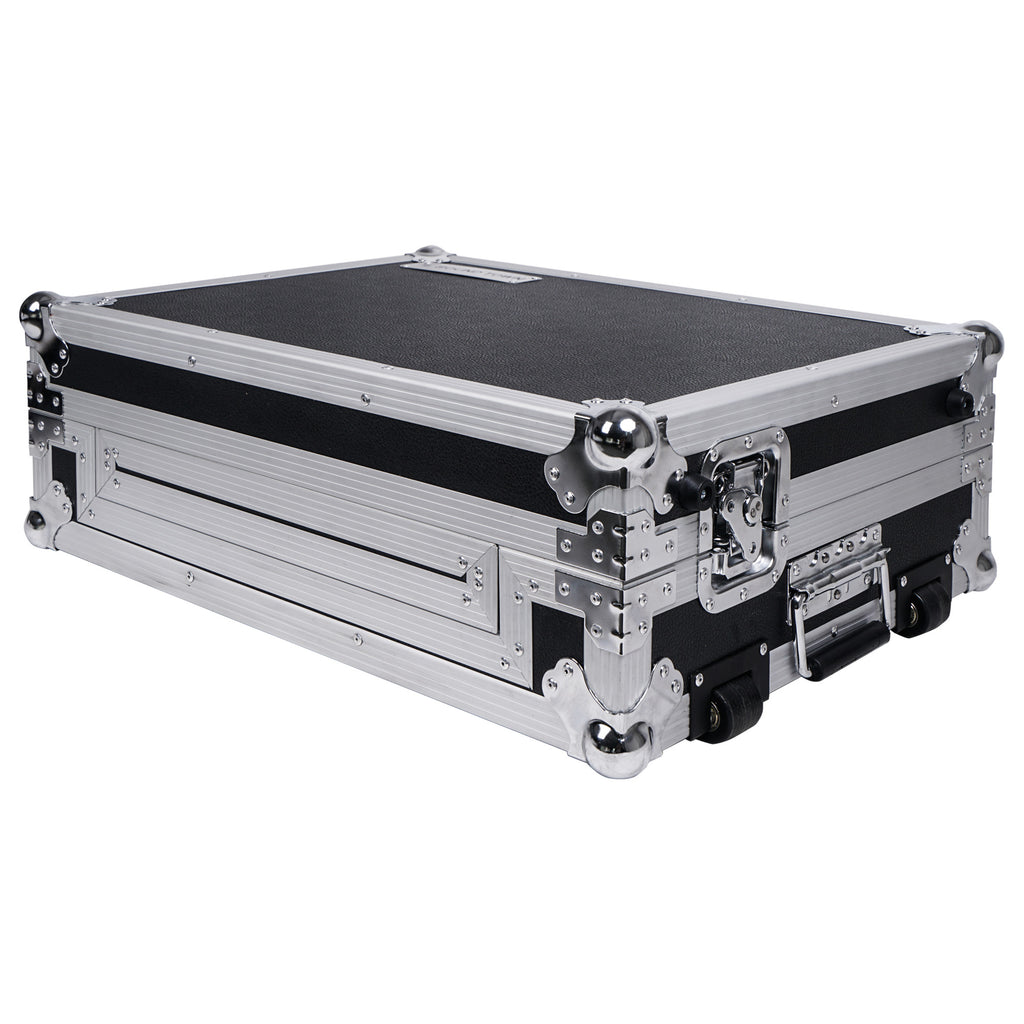 Sound Town STRC-SRLT Refurbished DJ Controller Road Case with Sliding Platform, Wheels and Rubber Handles - Left Panel