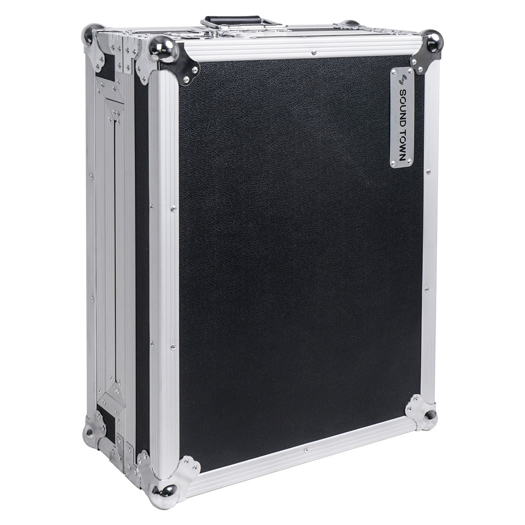 Sound Town STRC-SRLT Refurbished DJ Controller Road Case with Sliding Platform, Wheels and Rubber Handles - Side Panel, Portable