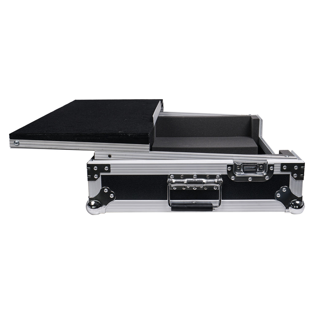 Sound Town STRC-SRLT Refurbished DJ Controller Road Case with Sliding Platform, Wheels and Rubber Handles