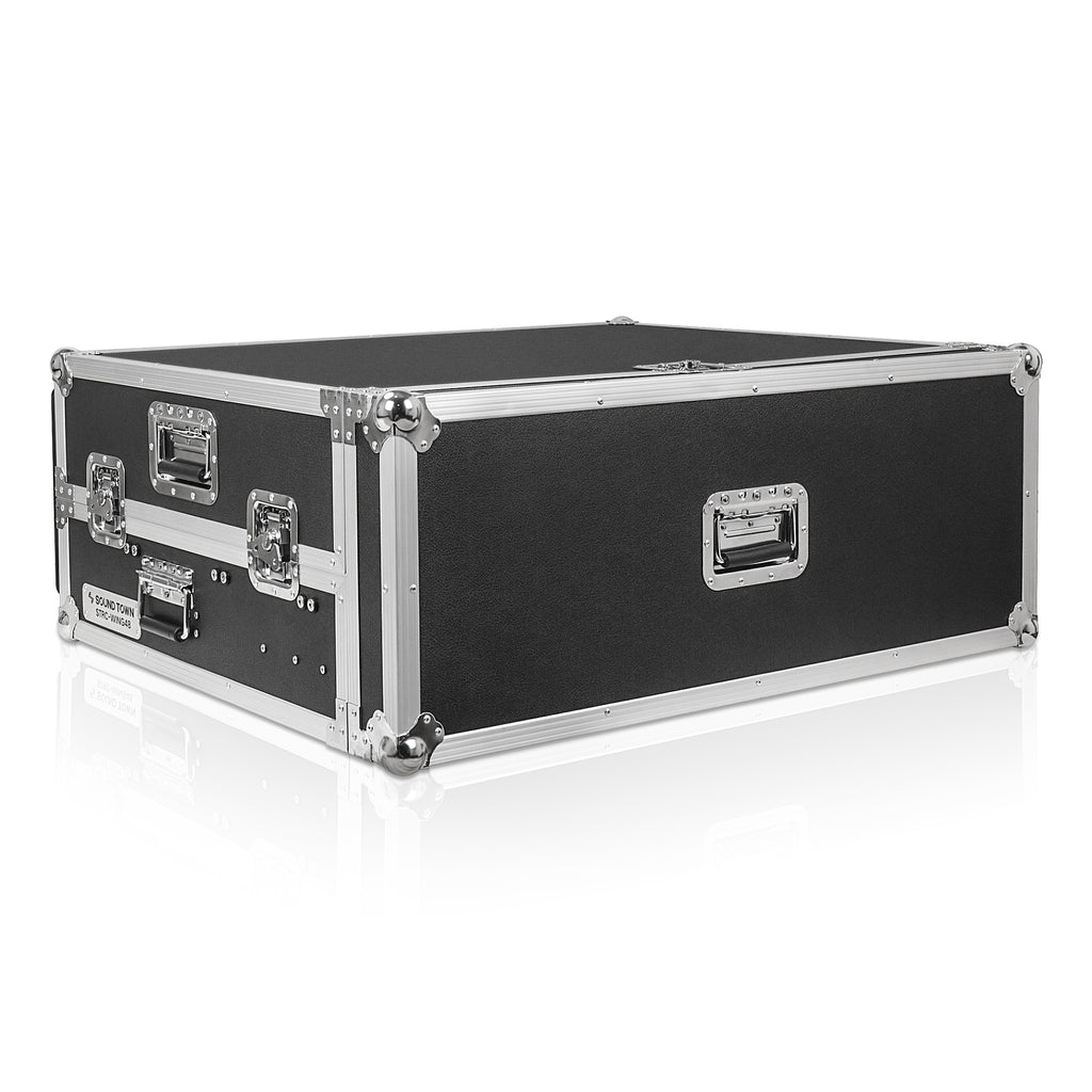 Sound Town STRC-WING48 | ATA Plywood Mixer Case with Interior Foam Protection, Doghouse, 2 Drawers, and Caster Wheels for Behringer WING 48 Mixer Console- Heavy Duty Construction