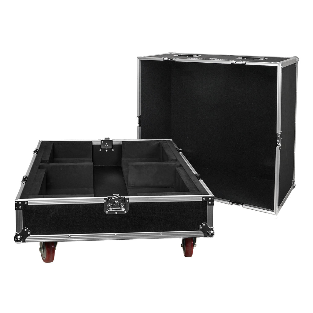 Sound Town STRC-Z208X4 | Flight Case for Four ZETHUS-208BV2 Line Array Speakers - Removable Lid