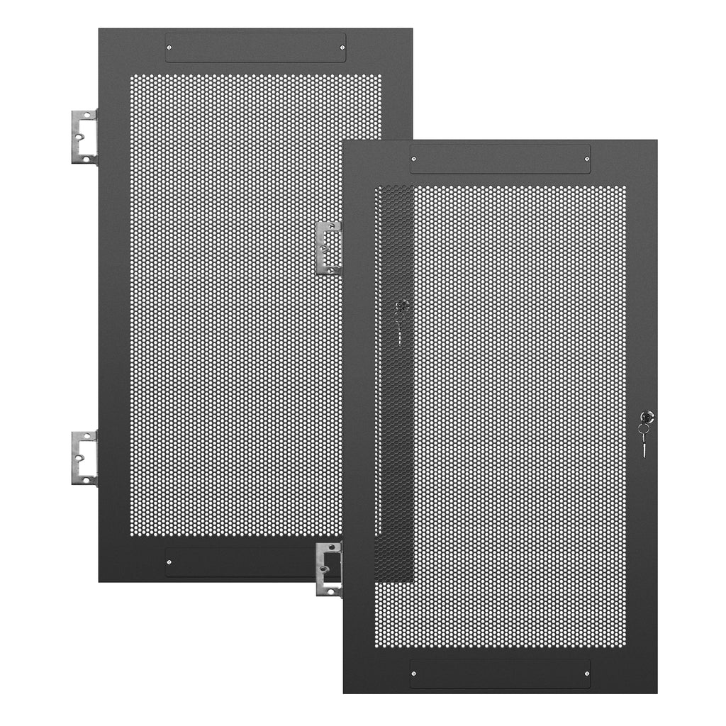Sound Town STRK-DS21U Vented Server Rack Doors, for STRK-M21U Steel Rack - Pair