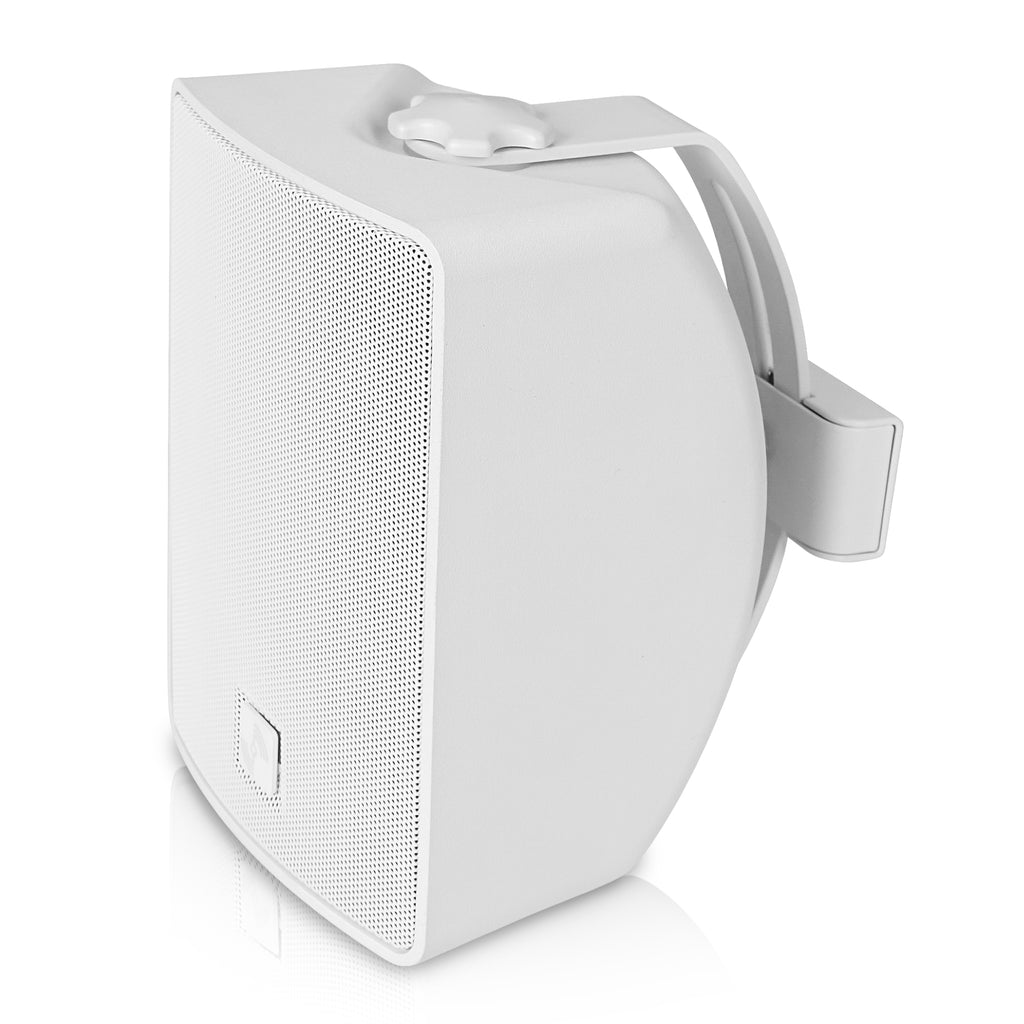 Sound Town TARVOS-4W-PAIR-R | REFURBISHED: Pair of 4.5" Weather-Resistant Surface-Mount Speakers, Indoor/Outdoor, 70V/100V/8ohm, for Home & Commercial Installation, White - Left Panel