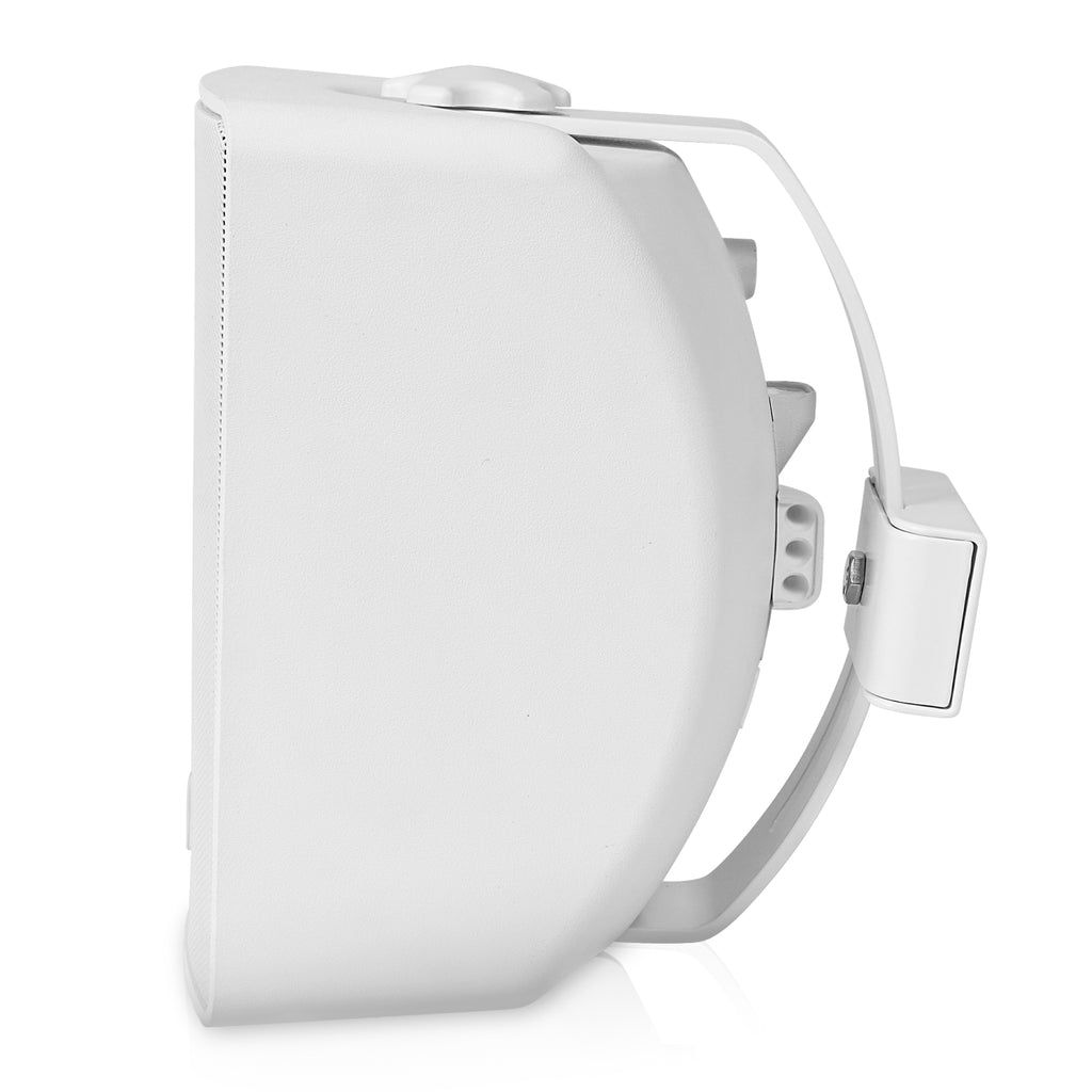 Sound Town TARVOS-4W-PAIR-R | REFURBISHED: Pair of 4.5" Weather-Resistant Surface-Mount Speakers, Indoor/Outdoor, 70V/100V/8ohm, for Home & Commercial Installation, White, Yoke Wall-mount Brackets Included