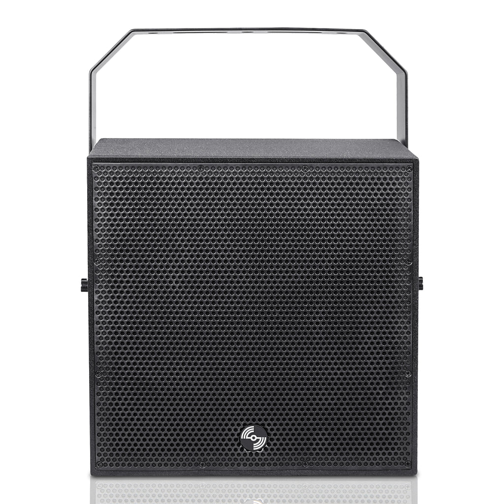 Sound Town TITAN-10B 2-Way 70V/100V 10" Coaxial Weather-Resistant Installation Loudspeaker w/ U Bracket, Black - Front Panel