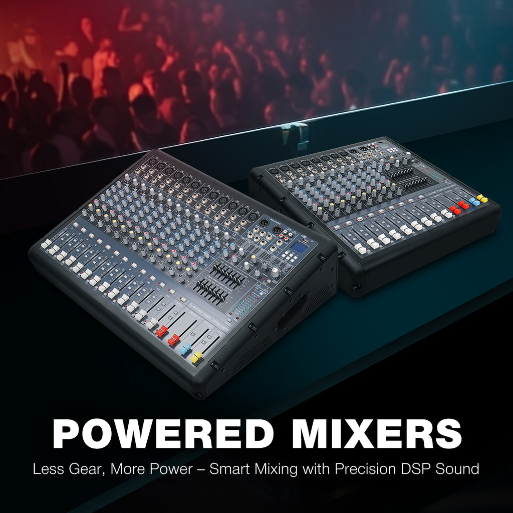 TRITON-102PW & TRITON-142PW Powered Mixers: Less Gear, More Power — Smart Mixing with Precision DSP Sound