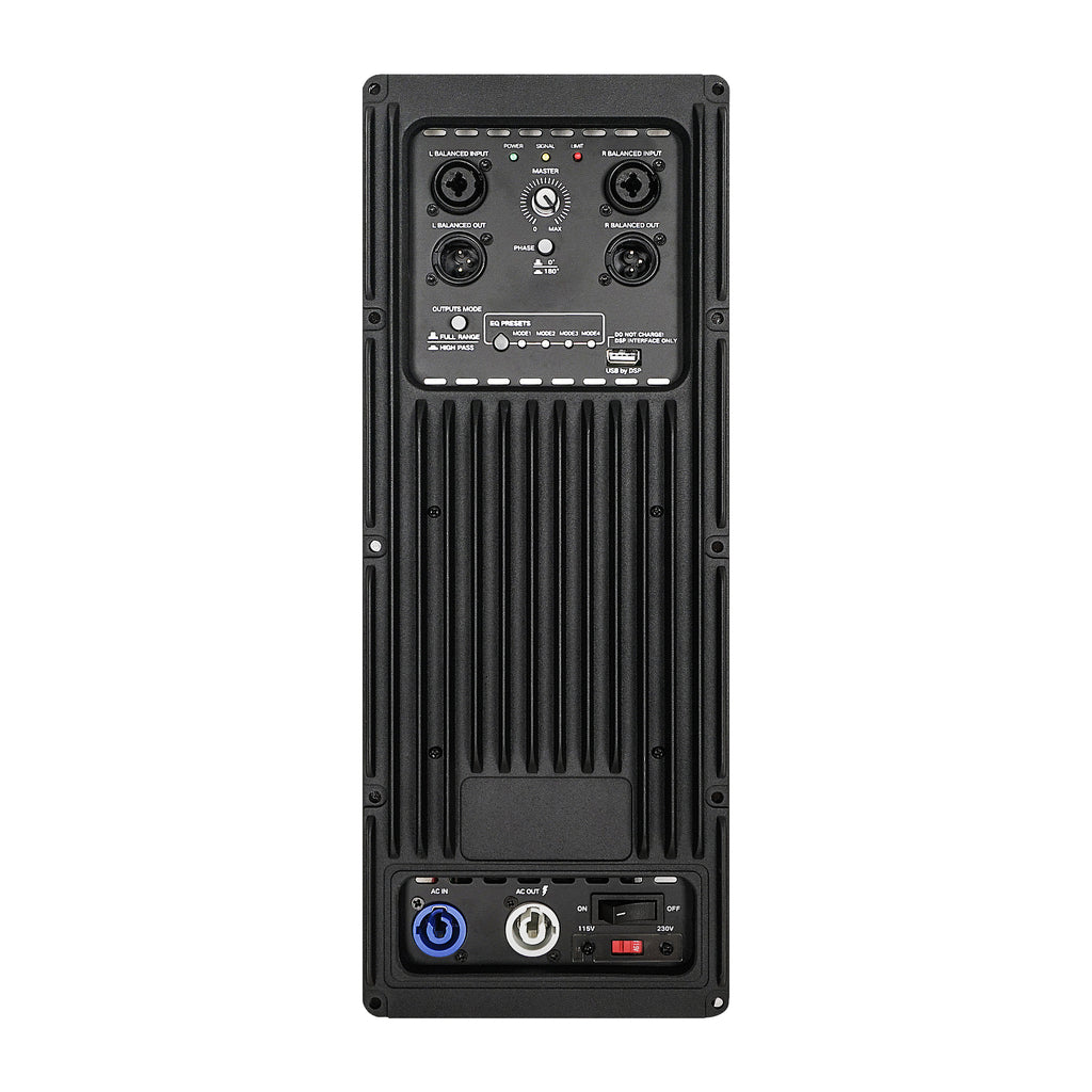 Sound Town ZETHUS-M115SPW-R | REFURBISHED: ZETHUS Series 1400W Powered Line Array Subwoofer, with Class-D amp, DSP, LPF, Black for Live Sound, Stage, Clubs, Churches and Schools - Class-D Amplifier