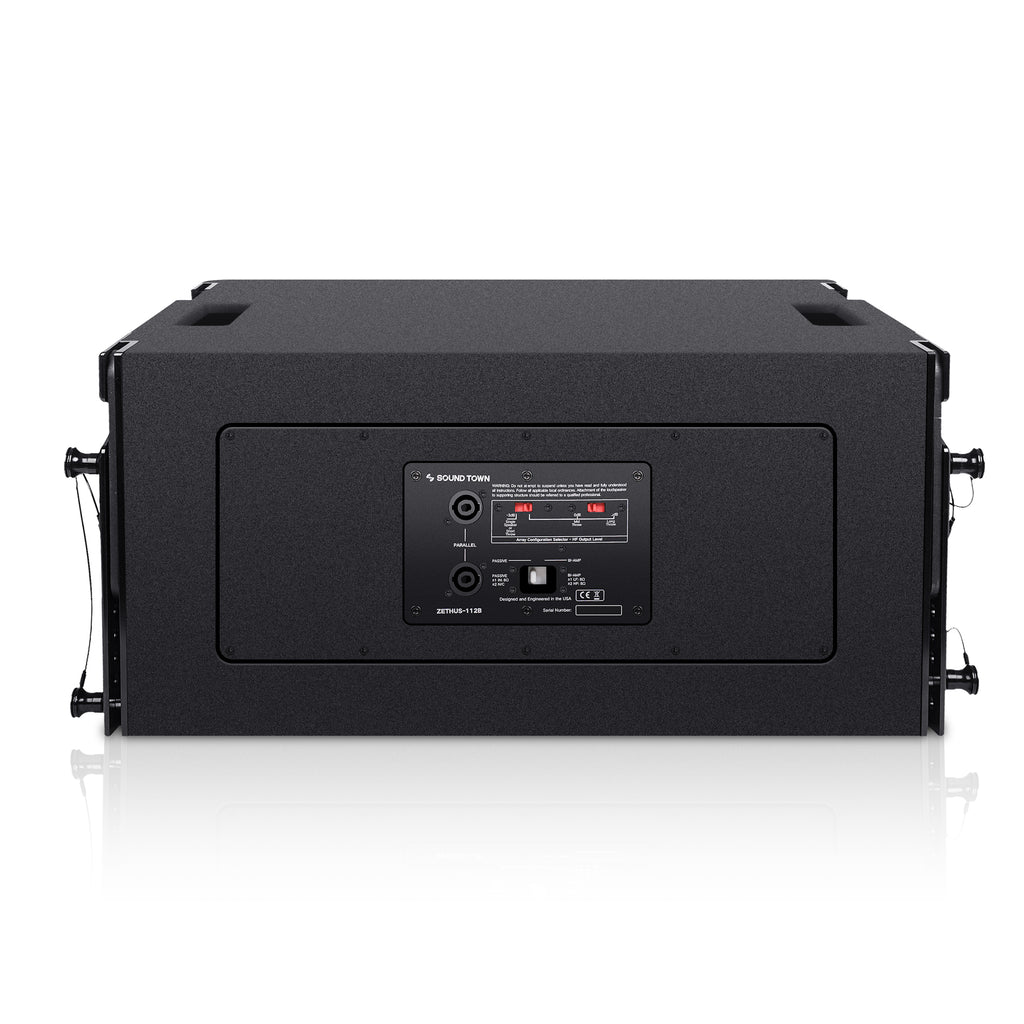 Sound Town ZETHUS-VX118S112BX3 12 Inch Two Way Line Array Loudspeaker - Back Panel