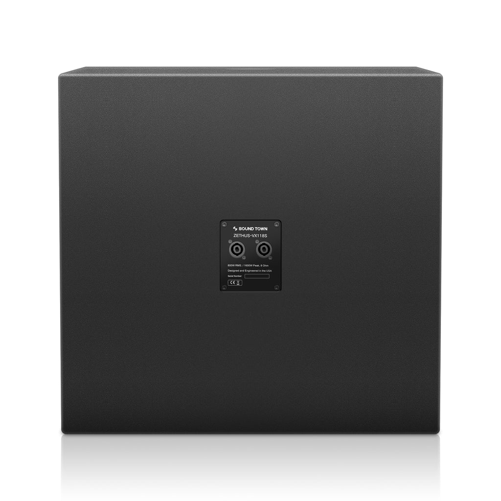 Sound Town ZETHUS-VX118S112BX3 18 inch 1600W Line Array Subwoofer - Back Panel
