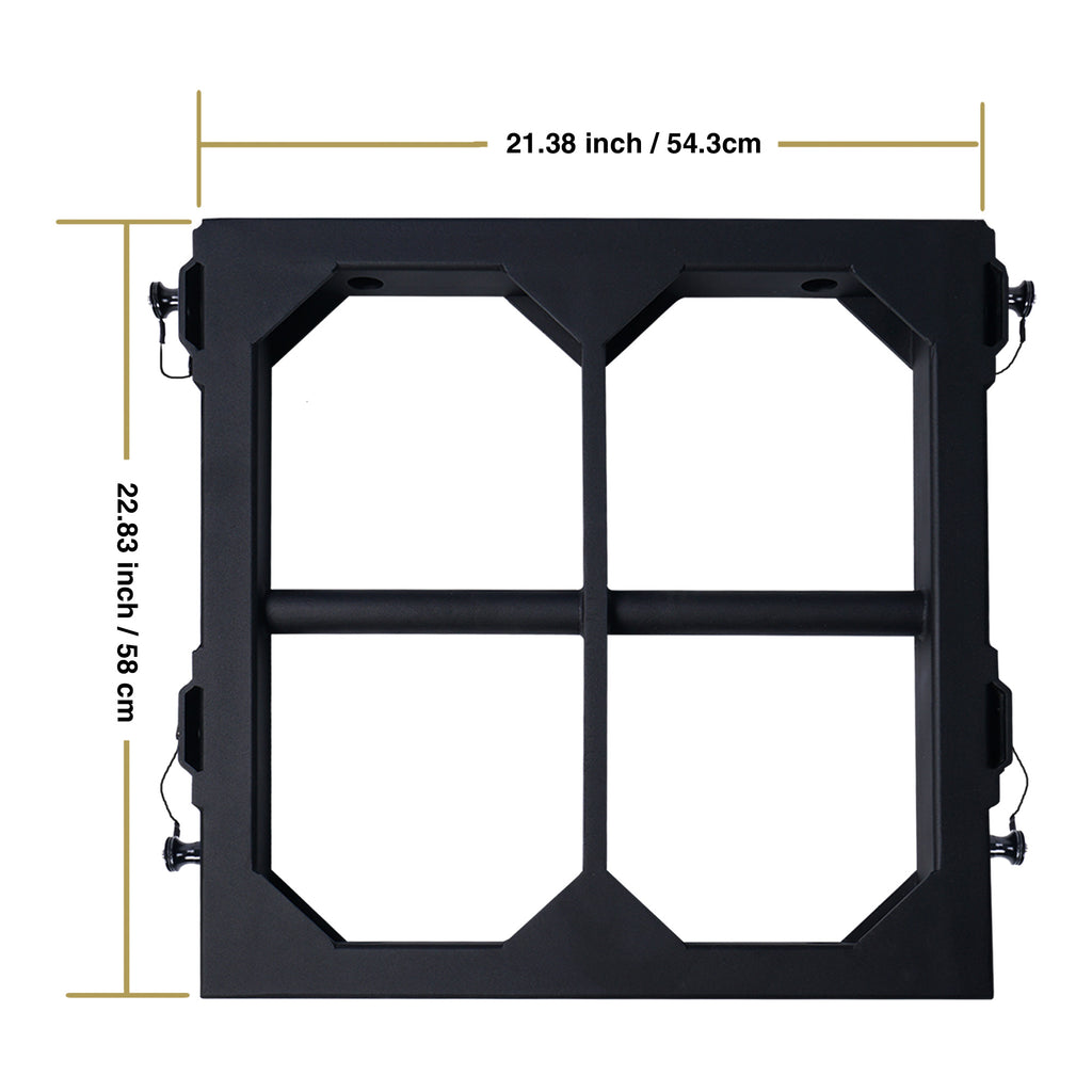 Sound Town ZETHUS-VX118S112BX3 Mounting Frame for ZETHUS-112B/ZETHUS-112BPW Line Array Speakers - Size and Dimensions