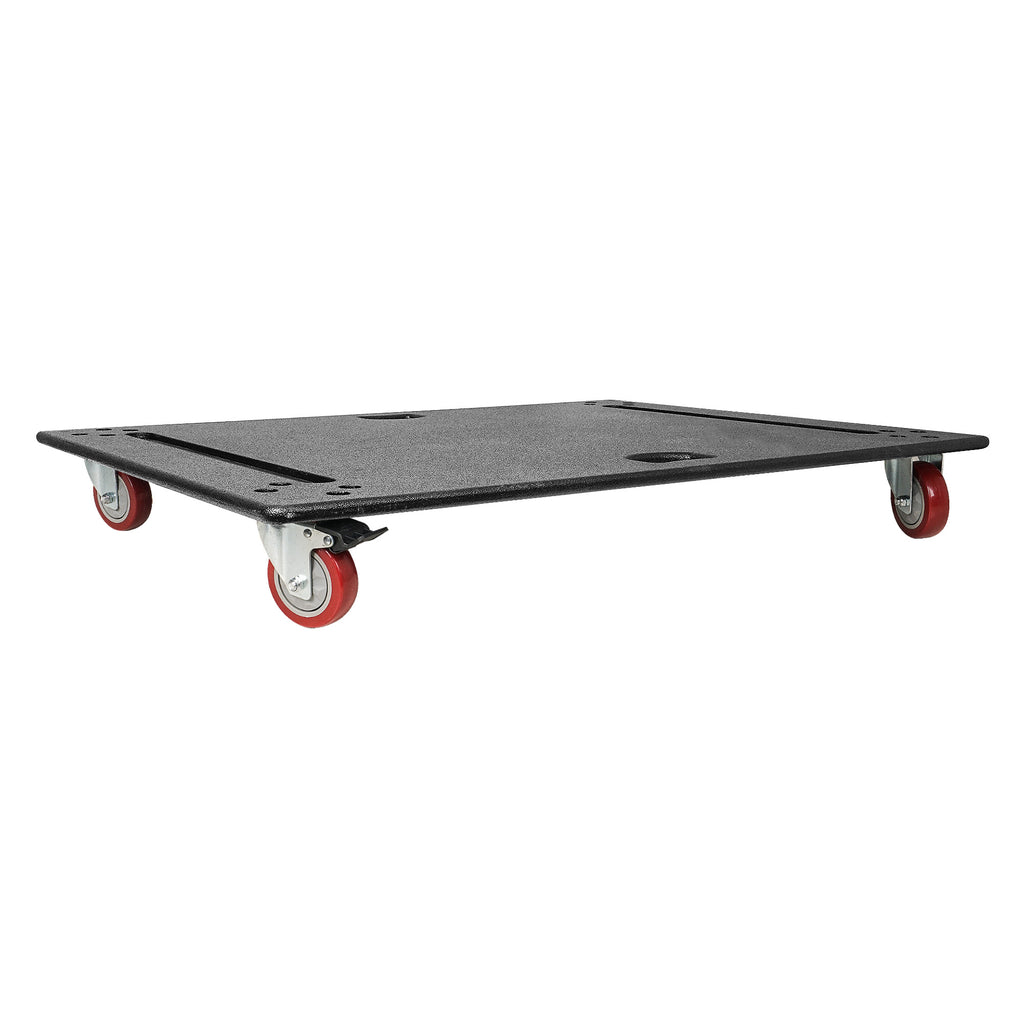 Sound Town ZS-218SP210BP4C | Heavy-Duty Plywood Caster Board for ZETHUS-218S/218SPW Subwoofers and Furniture with 4-inch Wheels and Brakes - Moving Dolly
