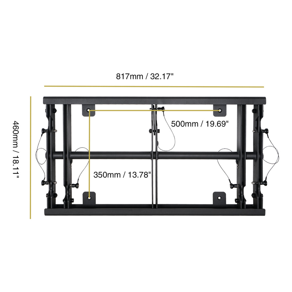 Sound Town ZS-218SP210BP4C | Speaker Stack Adapter for ZETHUS-218S Subwoofer and ZETHUS Line Array PA Speakers - size and dimensions.